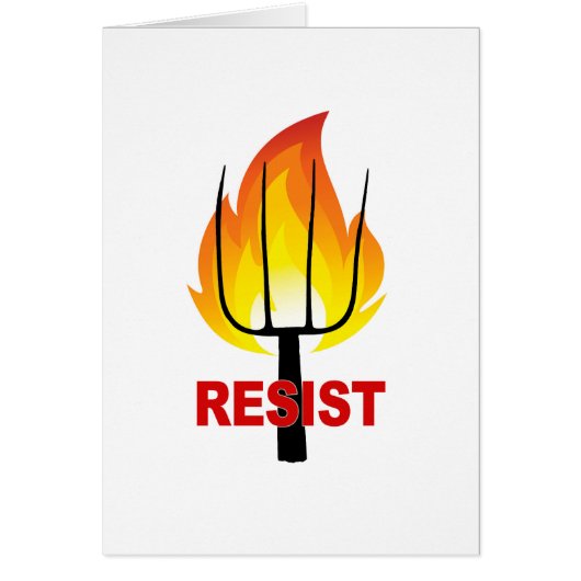 Resist Torch and Pitchfork Cards (Front)
