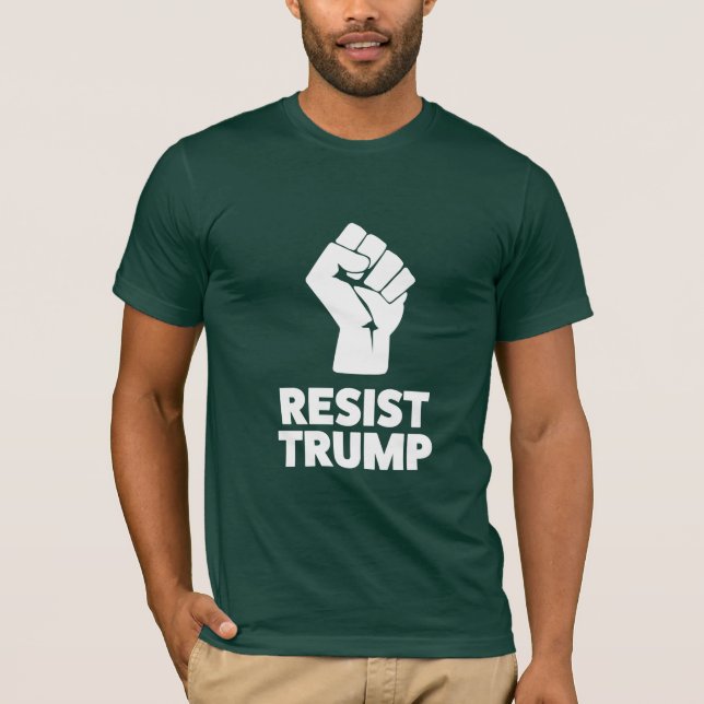 Resist Trump Clenched Solidarity Fist T-Shirt (Front)