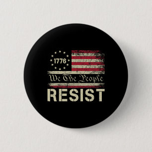 Resist Trump Protest Anti Political Us Flag We The Button