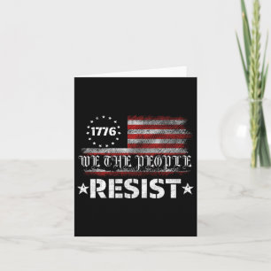 Resist Trump Protest Anti Political Us Flag We The Card