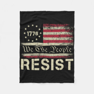 Resist Trump Protest Anti Political Us Flag We The Fleece Blanket