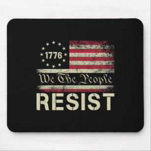 Resist Trump Protest Anti Political Us Flag We The Mouse Pad