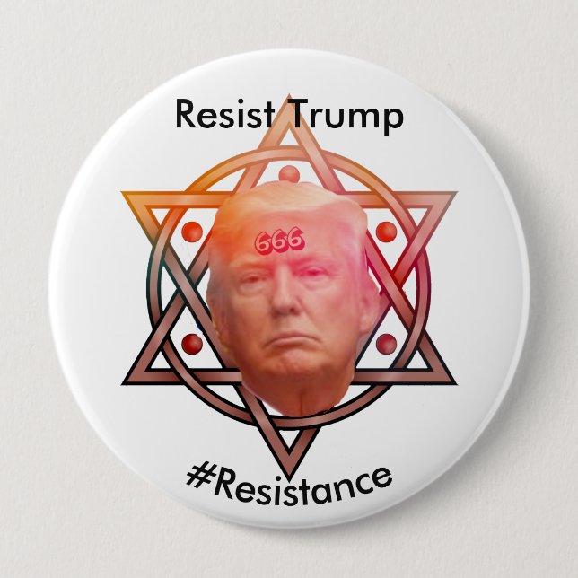 Resist Trump / #Resistance Personalized Pinback Button (Front)