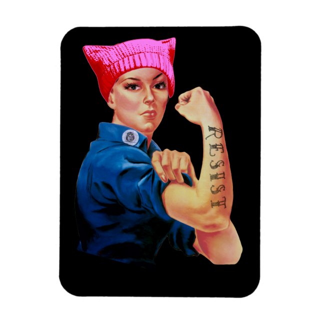 Resist Trump with Rosie the Riveter Magnet (Vertical)