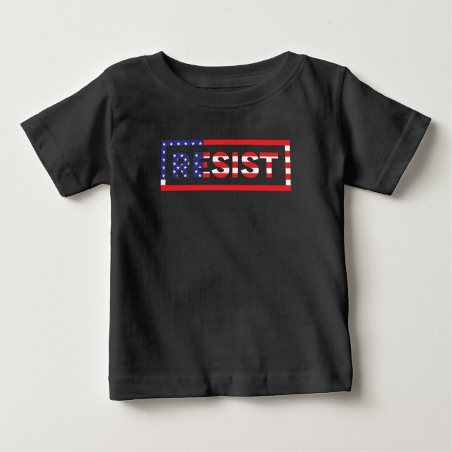 RESIST | United States Flag Baby T-Shirt (Front)