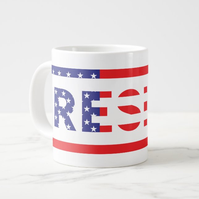 RESIST | United States Flag Giant Coffee Mug (Front Left)
