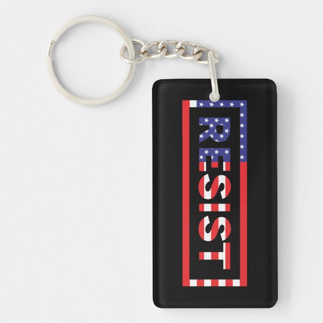 RESIST | United States Flag Keychain (Front)
