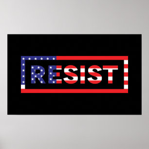 RESIST United States Flag Poster