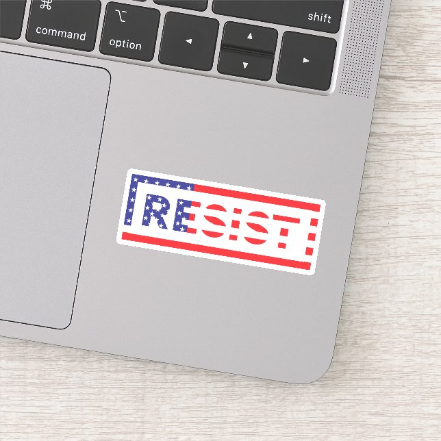 RESIST | United States Flag Sticker (Detail)