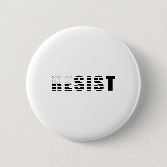 Resist Usa Flag  Button (Front)