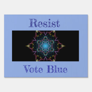 Resist & Vote Blue Yard Sign