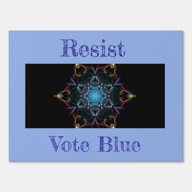Resist & Vote Blue Yard Sign (Front)