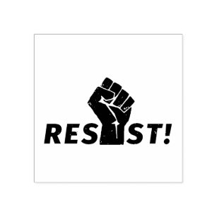 Resist with a Fist Rubber Stamp