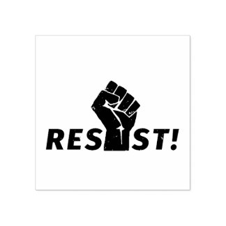 Resist with a Fist Rubber Stamp