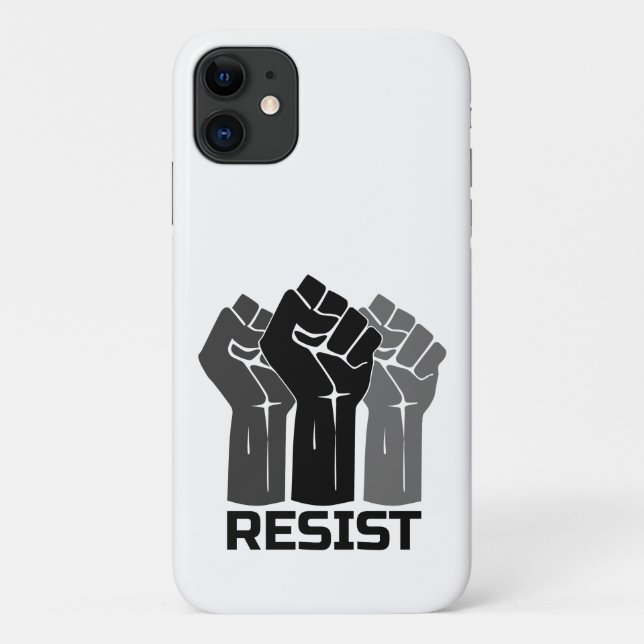 Resist with fist - in black 0003 Case-Mate iPhone case (Back)