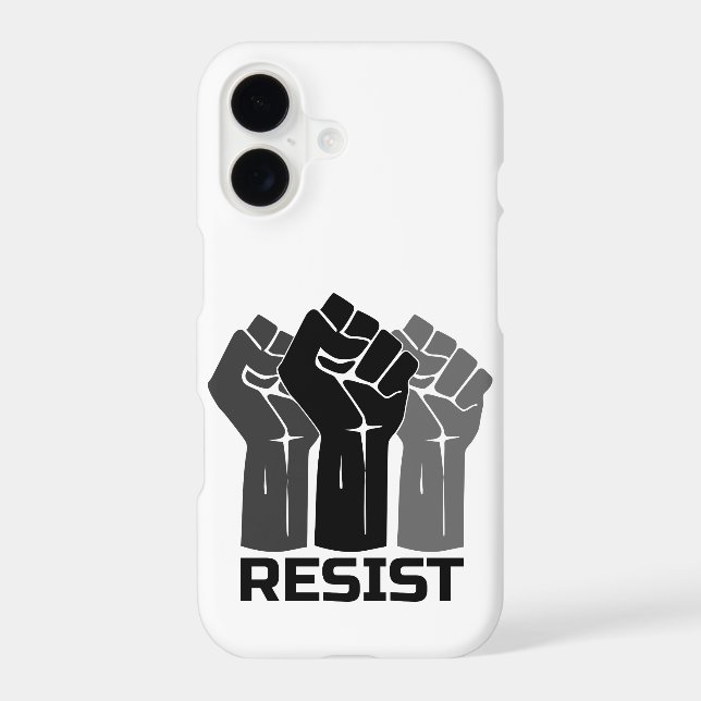 Resist with fist - in black 0003 iPhone case (Back)