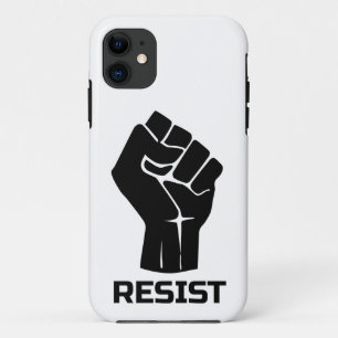Resist with fist - in black iPhone 11 case