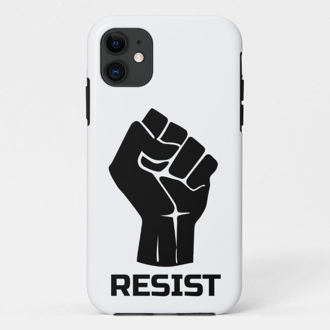 Resist with fist - in black Case-Mate iPhone case (Back)