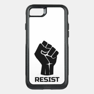 Resist with fist - in black OtterBox commuter iPhone SE/8/7 case