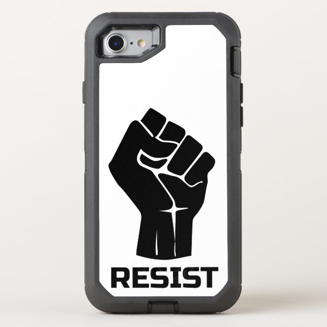 Resist with fist - in black otterbox iPhone case (Back)