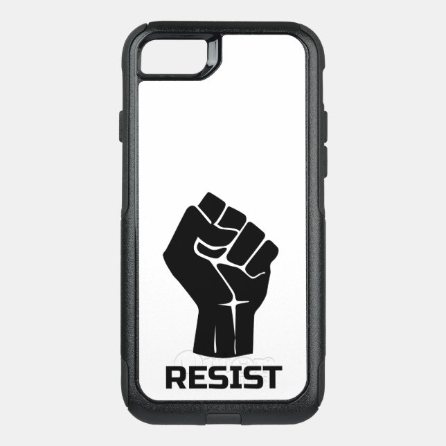 Resist with fist - in black otterbox iPhone case (Back)