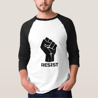 Resist with fist - in black T-Shirt
