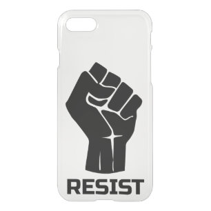 Resist with fist - in black iPhone SE/8/7 case
