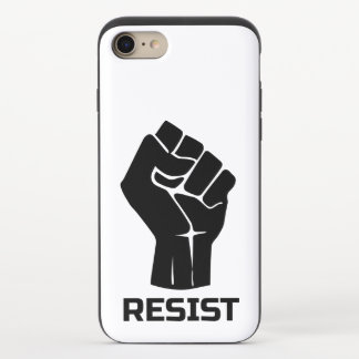 Resist with fist - in black iPhone 8/7 slider case