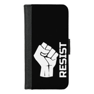 Resist with fist - in white 0002 iPhone 8/7 wallet case