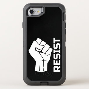 Resist with fist - in white 0002 OtterBox defender iPhone SE/8/7 case