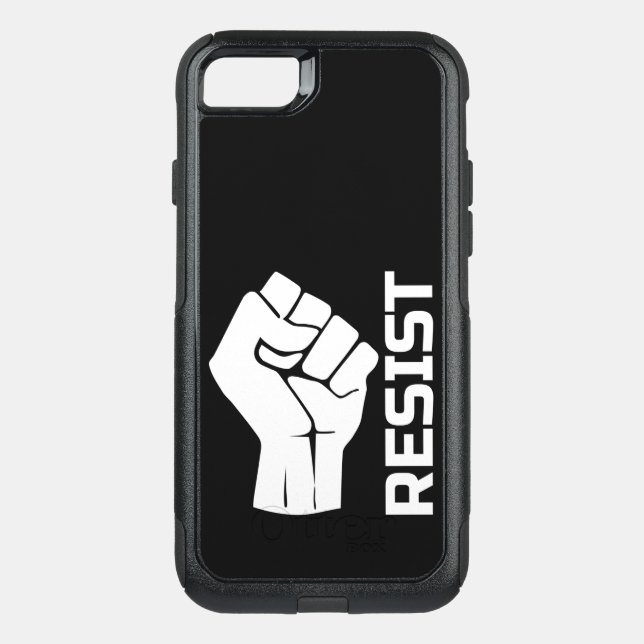 Resist with fist - in white 0002 otterbox iPhone case (Back)