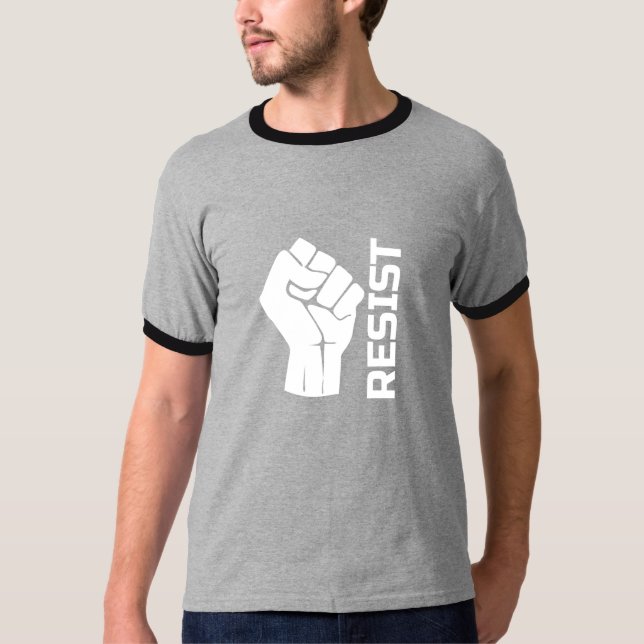 Resist with fist - in white 0002 T-Shirt (Front)