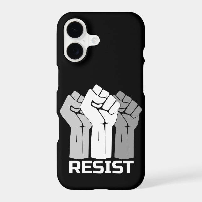 Resist with fist - in white 0003 iPhone case (Back)