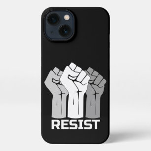 Resist with fist - in white 0003 iPhone 13 case