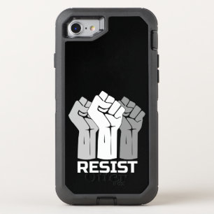 Resist with fist - in white 0003 OtterBox defender iPhone SE/8/7 case
