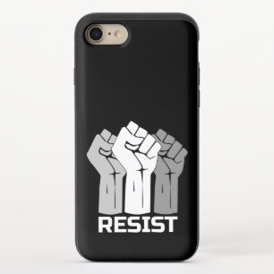 Resist with fist - in white 0003 iPhone 8/7 slider case