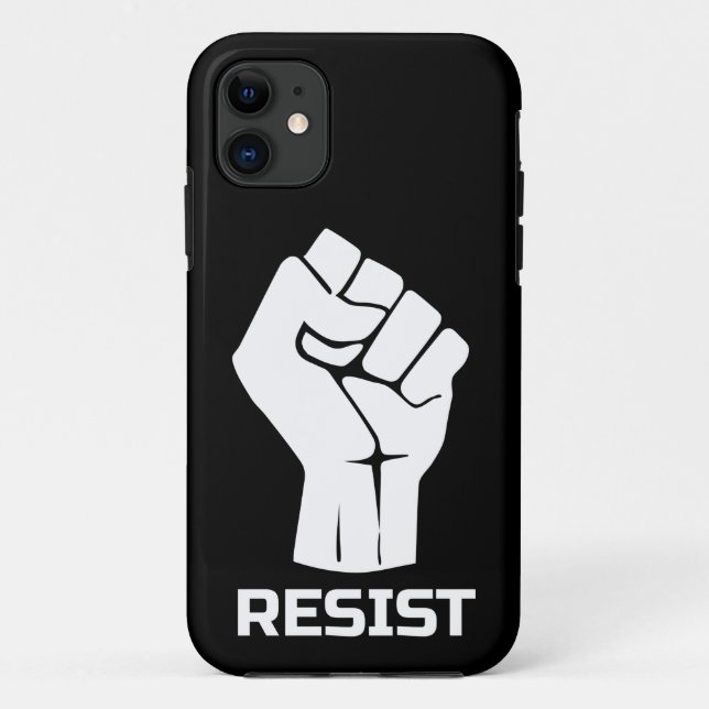 Resist with fist - in white Case-Mate iPhone case (Back)