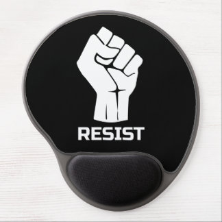 Resist with fist - in white gel mouse pad
