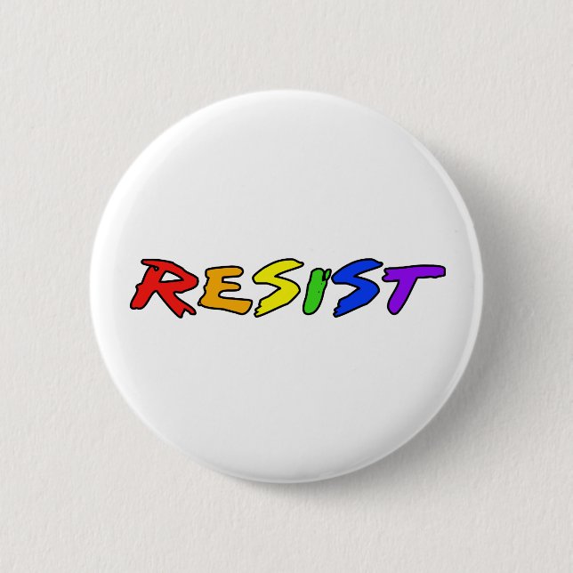 Resist with Pride Pinback Button (Front)