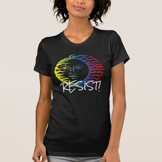 "Resist" With This Colorful Sun T-Shirt (Front)