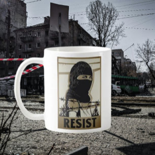 Resist Woman in Ski Mask Mug