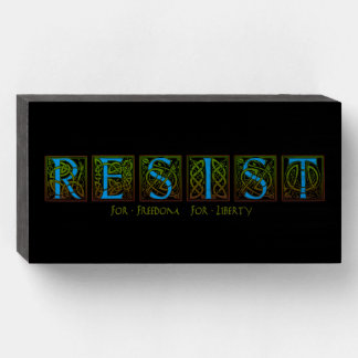 Resist Wooden Box Sign
