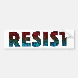 RESIST Word Art Bumper Sticker