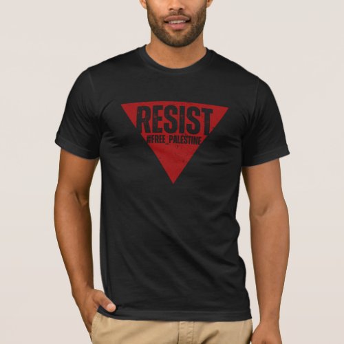Resist word with inverted red triangle resistance  T_Shirt