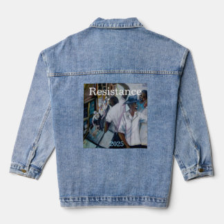Resistance 2025 art by Janie McGee  Denim Jacket