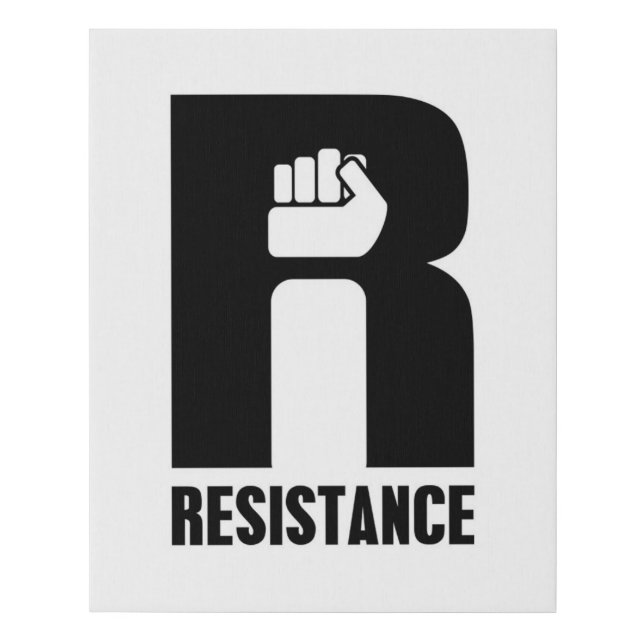 Resistance Faux Canvas Print (Front)