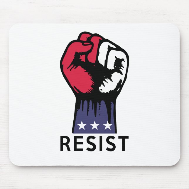 Resistance Fist Fight Political Corruption Mouse Pad (Front)