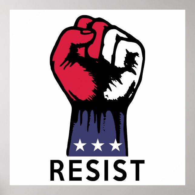 Resistance Fist Fight Political Corruption Poster (Front)