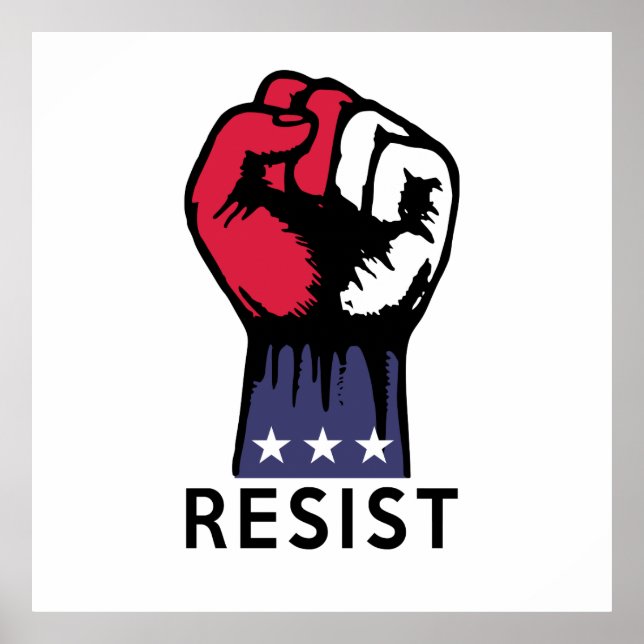 Resistance Fist Fight Political Corruption Poster (Front)