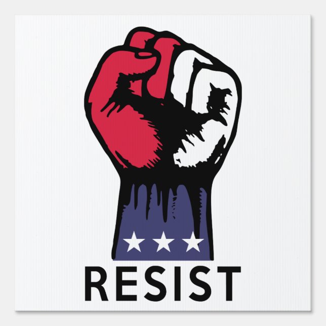 Resistance Fist No Kings Rally Sign (Front)